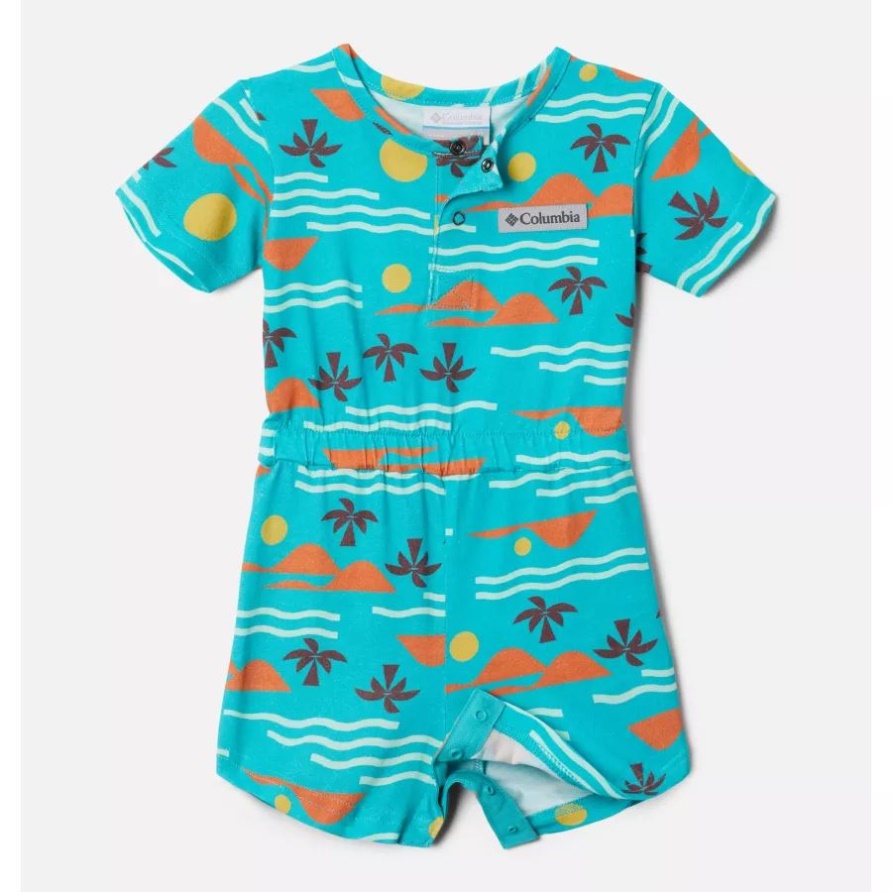 Columbia Bright Aqua Seaside Little Sur Playsuit