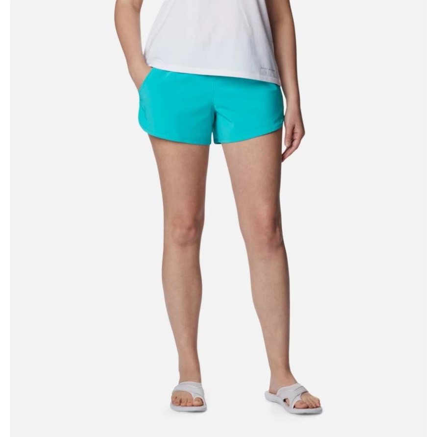 Columbia Bright Aqua Bogata Bay Stretch-Shorts Für Damen