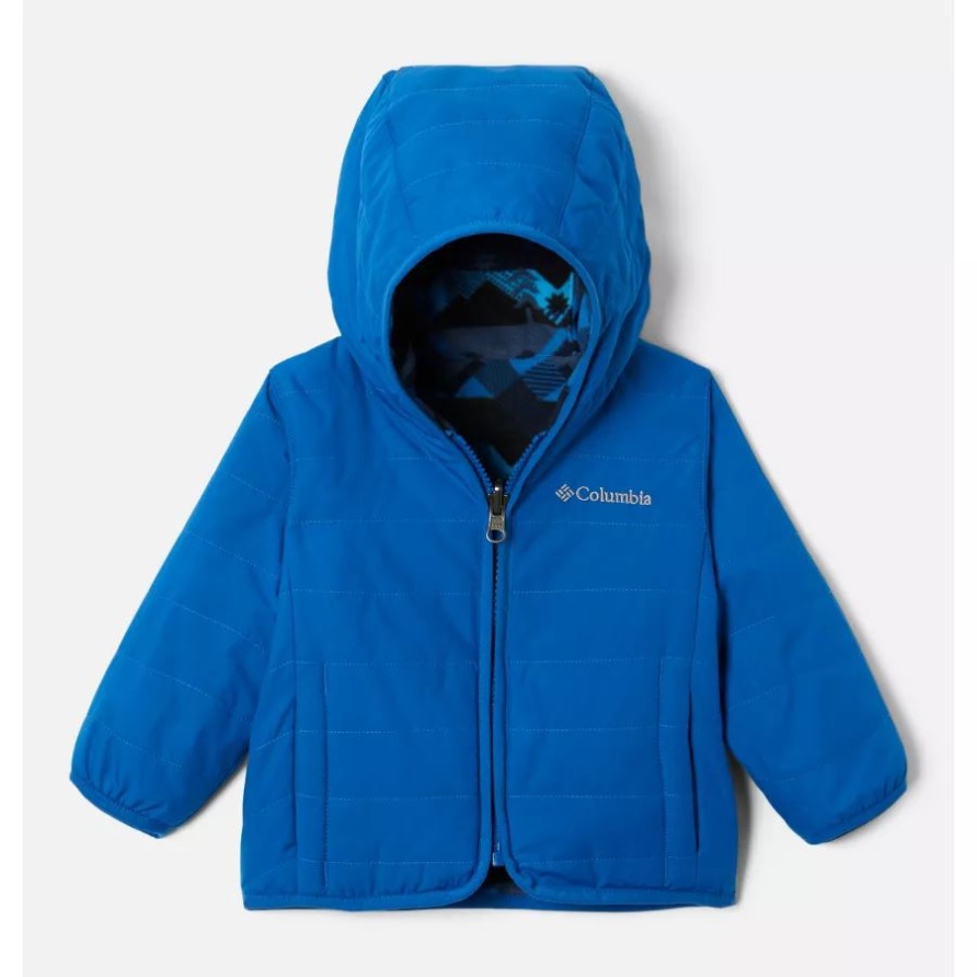 Columbia Hell Indigo/coll Navy Checkpoint Doppel Mühe Wendbare Jacke Für Kleinkinder