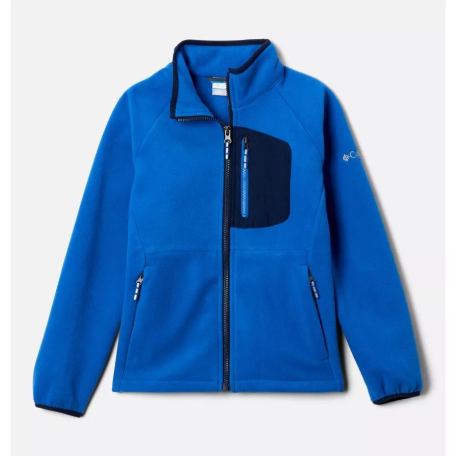 Columbia Bright Indigo/College Navy Jugend Fast Trek III Fleecejacke