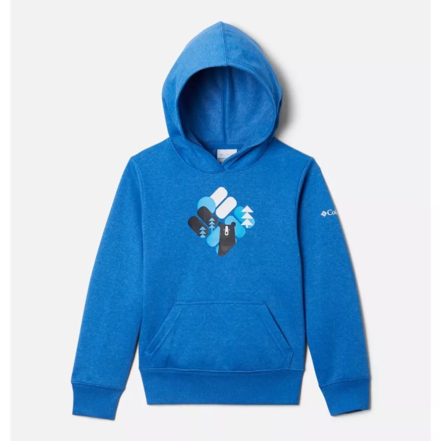 Columbia Heller Indigo-Heide-Hoodie Mit Tabor-Höhen-Grafik Für Kinder