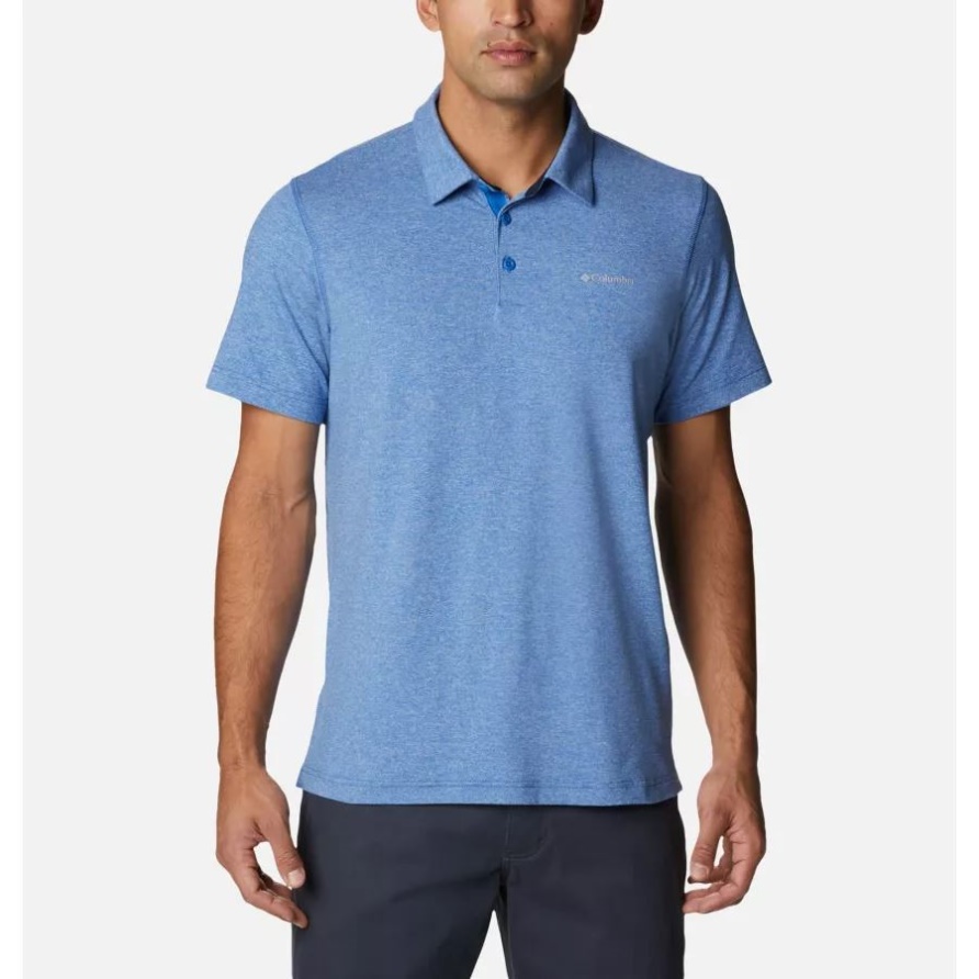 Columbia Helles Indigoblaues Tech-trail-poloshirt Für Herren