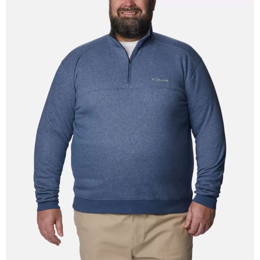 Columbia Carbon Heather Hart Mountain II Sweatshirt Mit Halbem Reißverschluss Für Herren, Groß