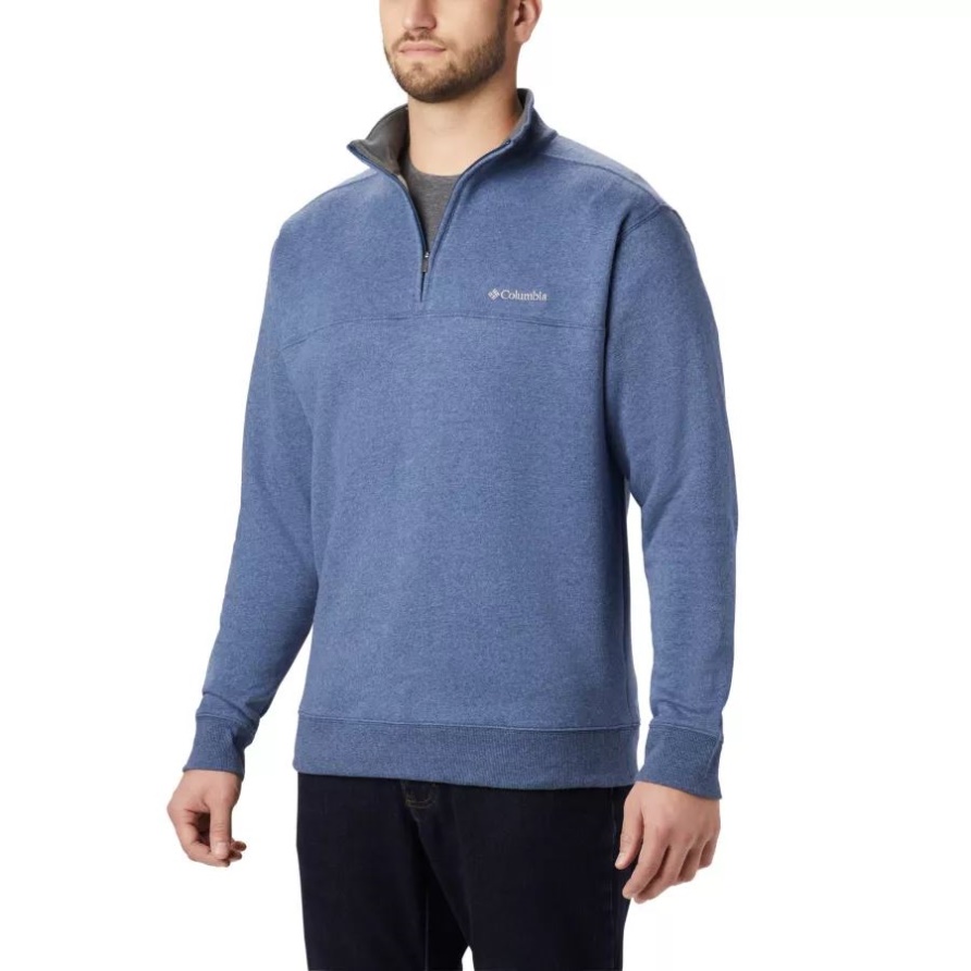 Columbia Carbon Heather Hart Mountain II Herren-Sweatshirt Mit Halbem Reißverschluss