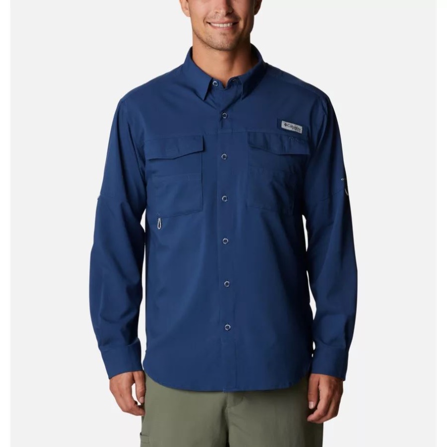 Columbia Carbon Herren Pfg Blood And Guts Iv Gewebtes Langarmhemd