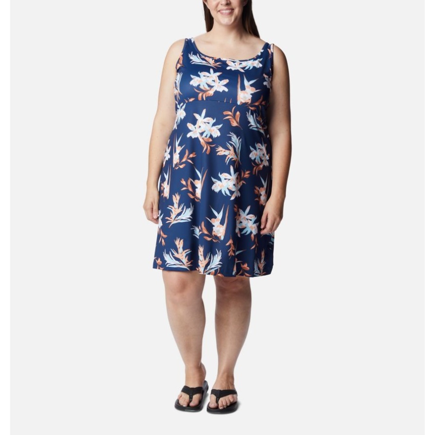 Columbia Carbon/tossed Tropics Pfg Gefrierschrank Iii Kleid Für Damen Plus Größe