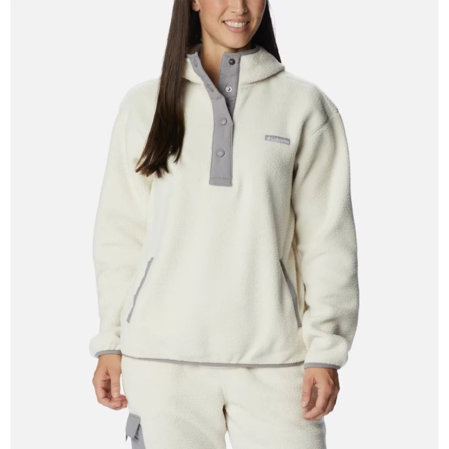 Columbia Kreide/hellgrauer Echo Hills Sherpa-fleece-hoodie Für Damen