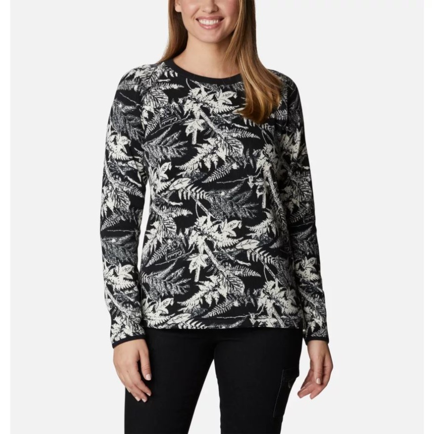Columbia Chalk North Woods Pullover Wetter Fleece Crew Shirt Für Frauen In Ton