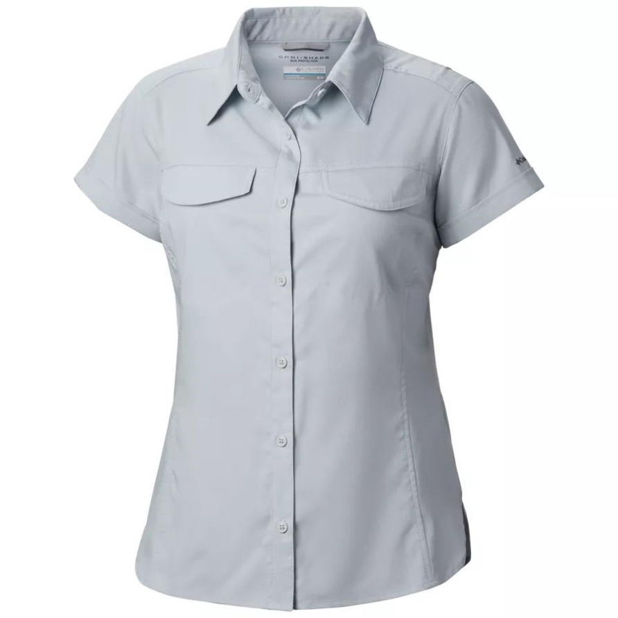 Columbia Zirrusgraues Damen-Kurzarmshirt Silver Ridge Lite