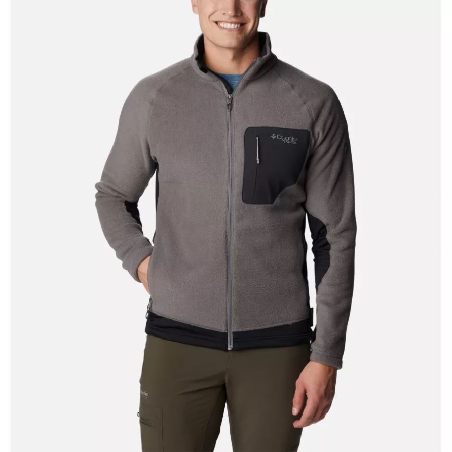 Columbia City Grau/Schwarz Titan Pass 2.0 II Fleecejacke Für Herren