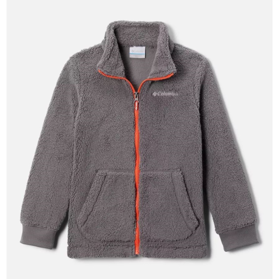 Columbia City Grey Robuster Ridge II Sherpa Mit Durchgehendem Reißverschluss Für Jungen