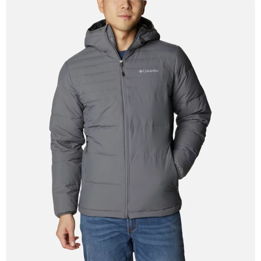 Columbia City Grey Grindstone Loop 650 Turbodown Kapuzenjacke Für Herren
