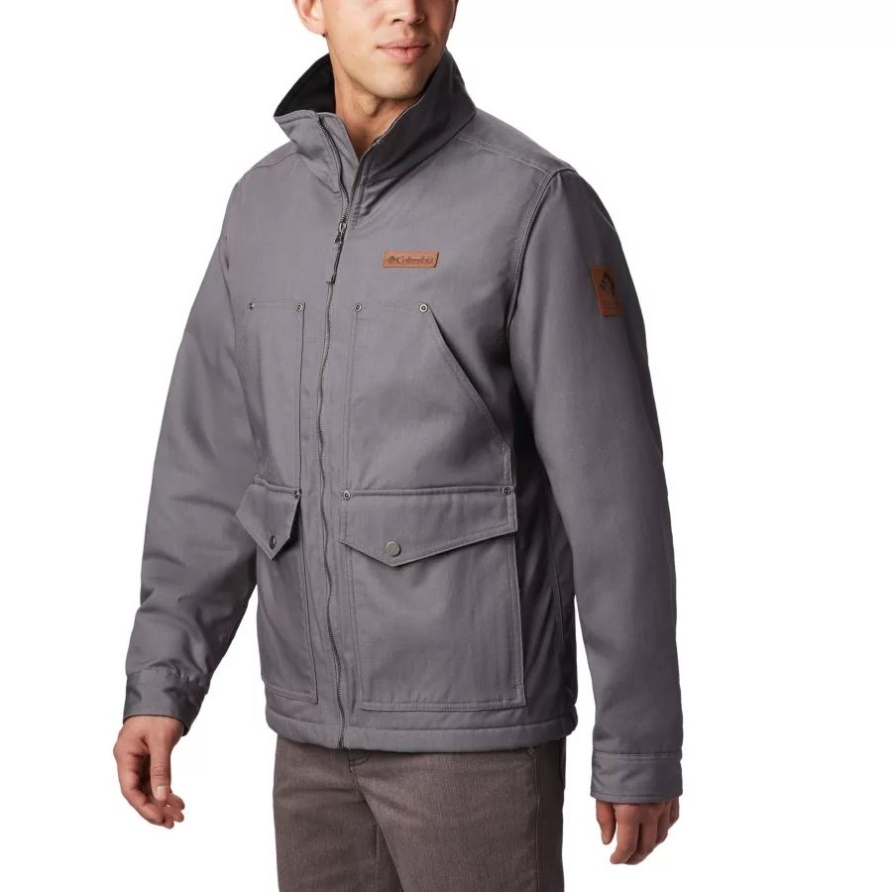 Columbia City Grey Herrenjacke Mit Loma Vista-fleecefutter