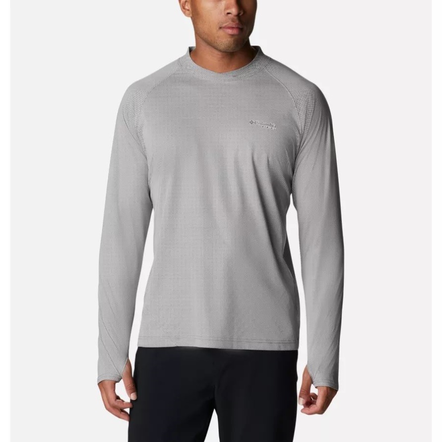 Columbia City Grau Pfg Terminal Deflektor Eis Langarmshirt Für Herren