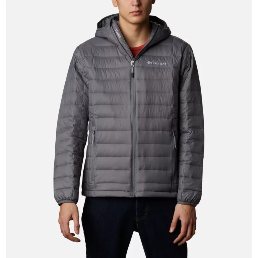 Columbia City Grey Herren Voodoo Falls 590 Turbodown Kapuzenjacke Groß