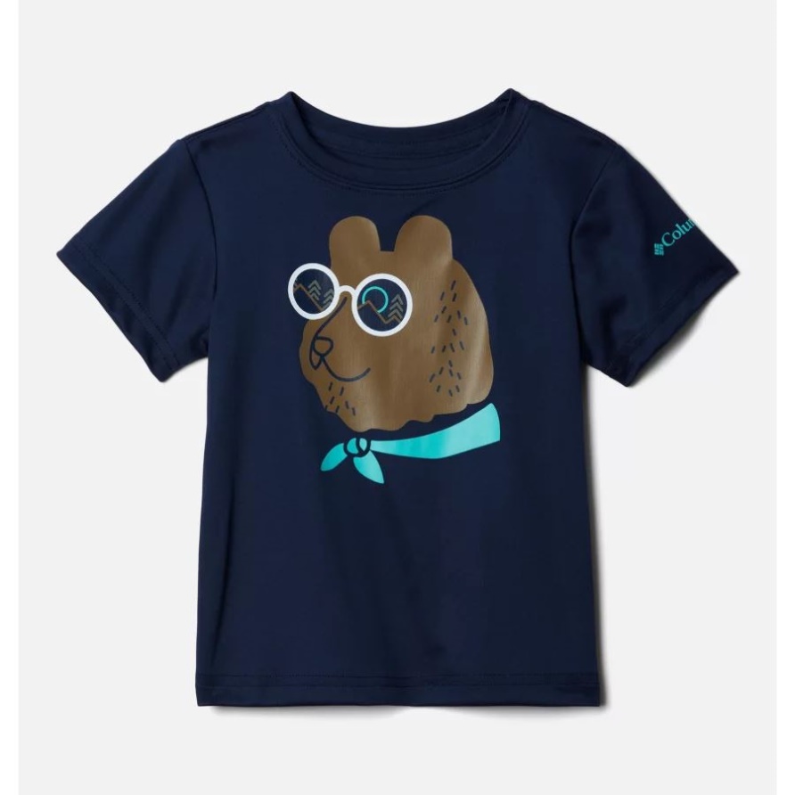 Grizzly Ridge Kurzarm-Grafik-T-Shirt Für Kleinkinder Von Columbia Collegiate Navy Bearly Shades