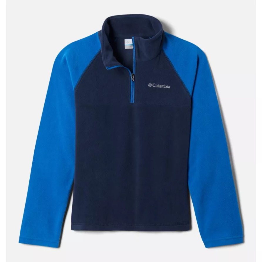 Columbia Collegiate Navy/hellindigo Glazialfleecejacke Für Jungen Mit Halbem Reißverschluss