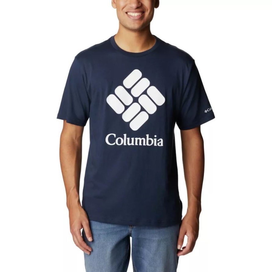 Columbia Collegiate Navy/csc Stapeltes Logo Herren Csc Grundlegendes Logo-t-stück