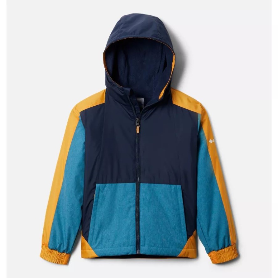Columbia Collegiate Navy/Deep Marine/Mango Point Park Gefütterte Windjacke Für Jungen