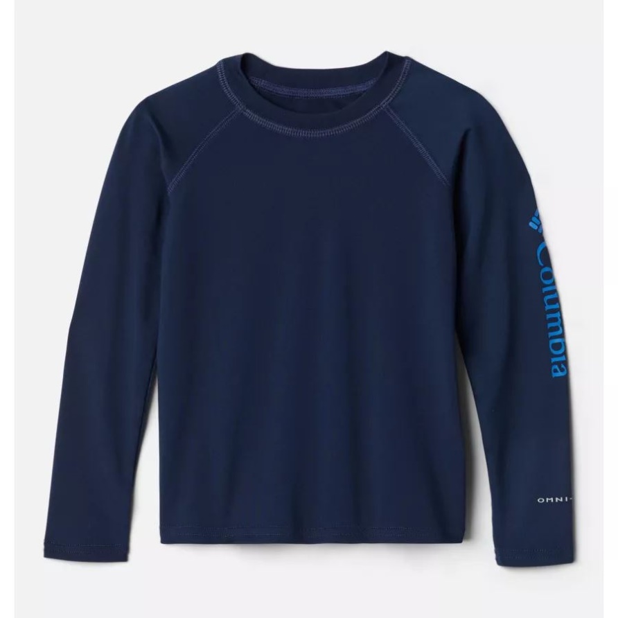 Columbia Collegiate Navy Kinder-Sandschutz-Shirt Mit Langen Ärmeln Und Sonnenschutz Für Kleinkinder