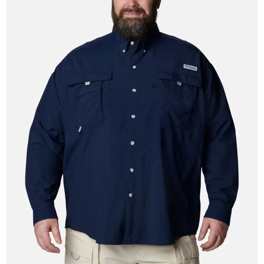 Columbia Collegiate Navy Herren Pfg Bahama Ii Langarmhemd Groß