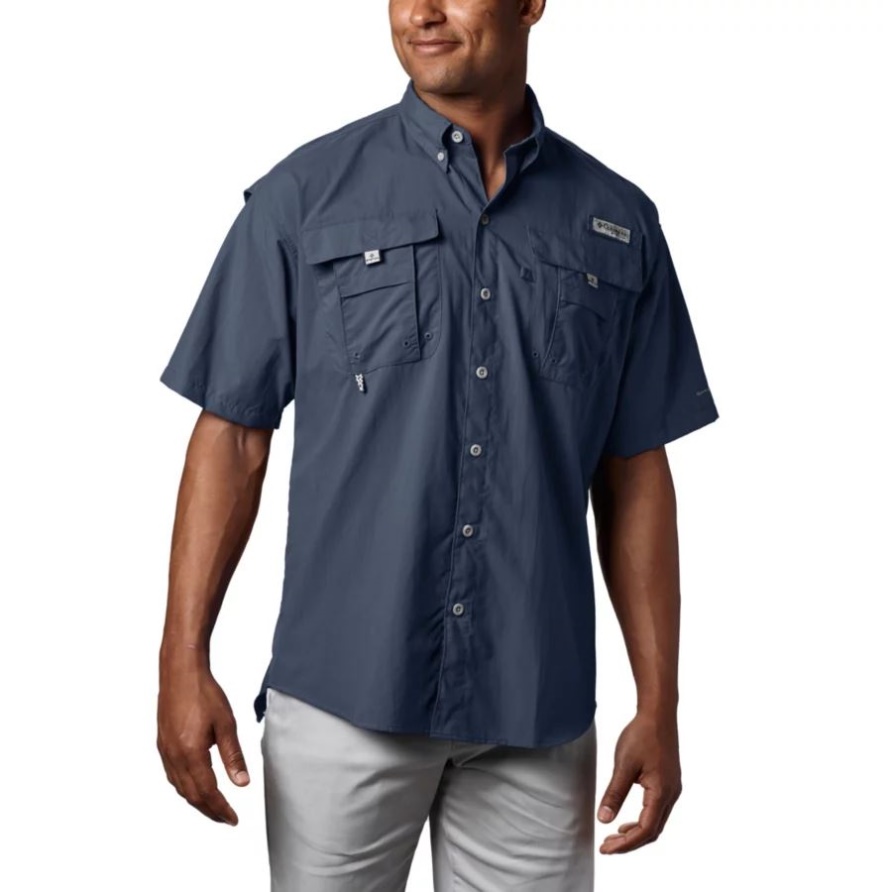 Columbia Collegiate Navy Herren Pfg Bahama Ii Kurzarmhemd