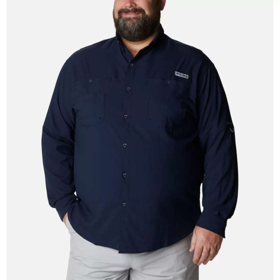 Columbia Collegiate Navy Herren Pfg Tamiami Ii Langarmshirt Groß