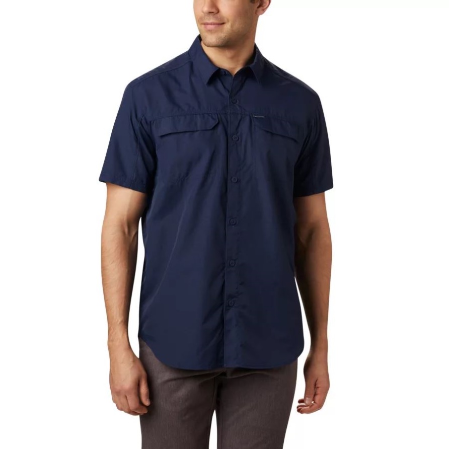 Columbia Collegiate Navy Silver Ridge 2.0 Kurzarmhemd Für Herren