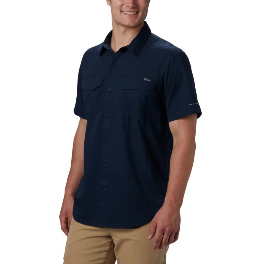 Columbia Collegiate Navy Herren Silber Ridge Litekurzarmhemd