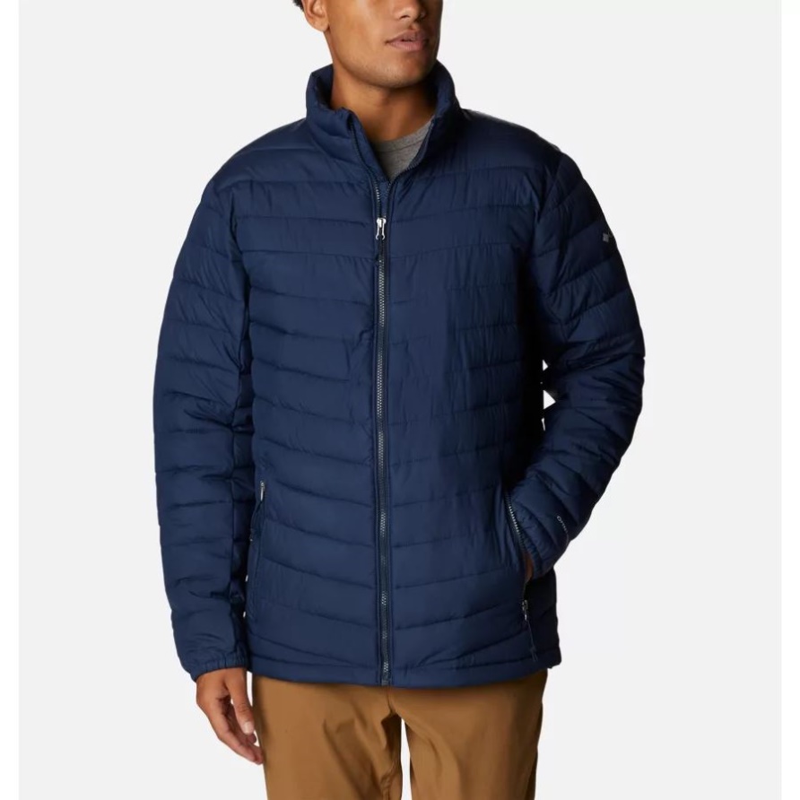 Columbia Collegiate Marineblaue Herrenjacke Mit Schrägen Kanten