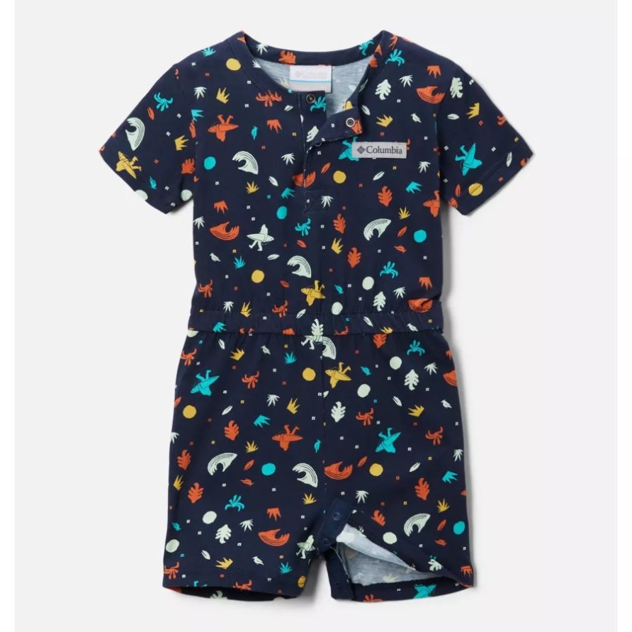 Columbia Collegiate Navy Sasquatch Shores Little Sur Playsuit Für Kleinkinder