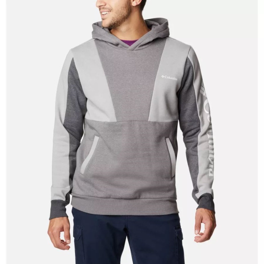 Columbia Columbia Grau Meliert/city Grau Meliert Lodge Colorblock-Hoodie Für Herren