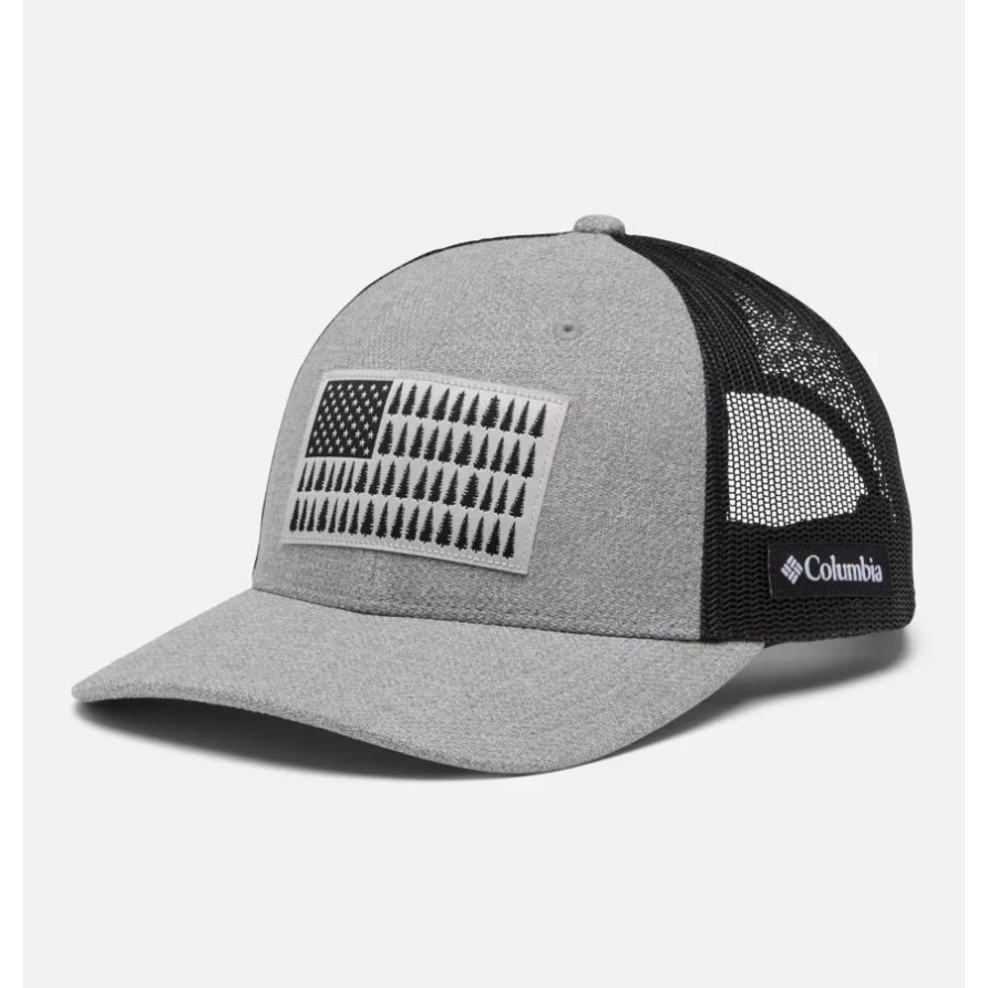 Columbia Columbia Grau Meliert Columbia Baumflagge Mesh Snapback Niedrige Krone
