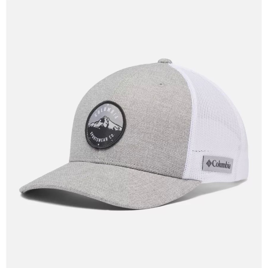 Columbia Columbia Mesh Snapback Hohe Krone Columbia Grau Hthr Mt Kapuze Kreis Aufnäher