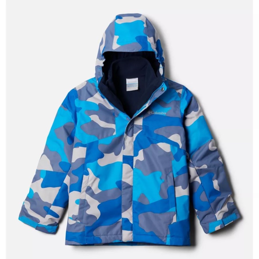 Columbia Compass Blue Mod Camo Bugaboo II Fleece-Wechseljacke Für Jungen