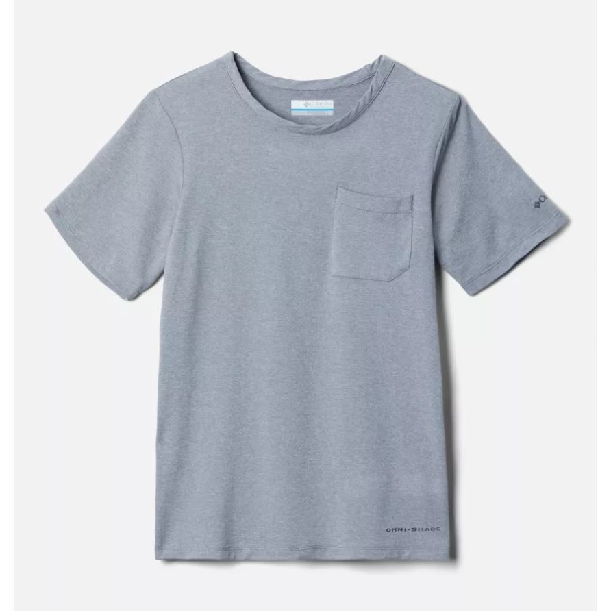 Columbia Cooles Graumeliertes Tech-Trail-T-Shirt Für Jungen