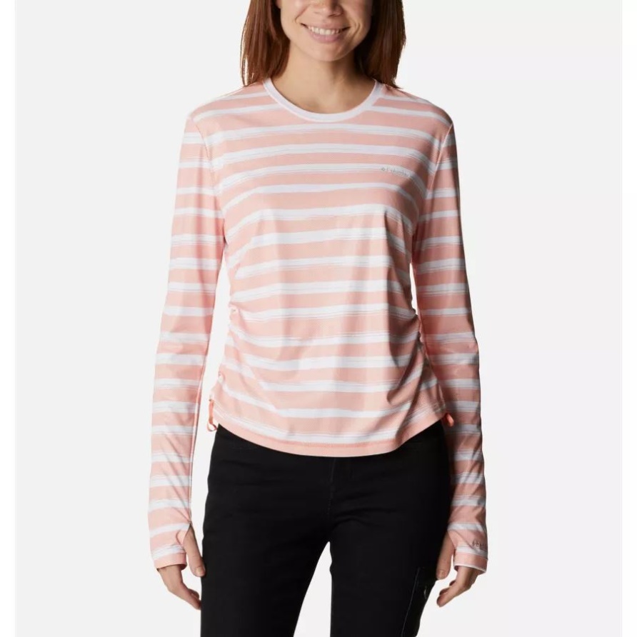 Columbia Coral Reef Brush Stripe Damen-Sonnenabweiser Summerdry Langarmshirt