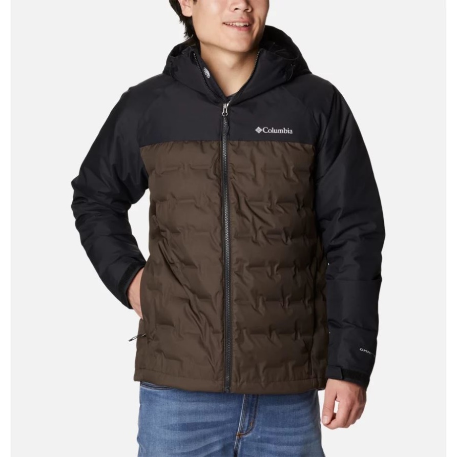 Columbia Cordovan/schwarz Grand Trek Ii Daunenjacke Für Herren Mit Kapuze