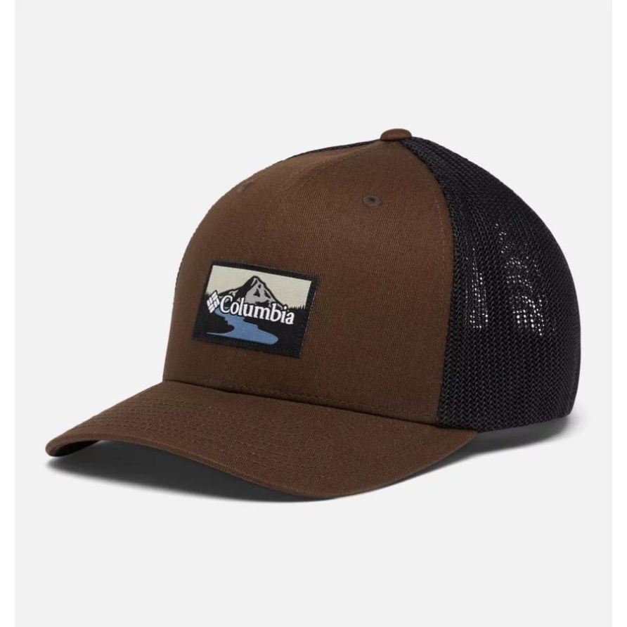 Columbia Cordovan/schwarz Peak2river Unisex Columbia Mesh Snapback