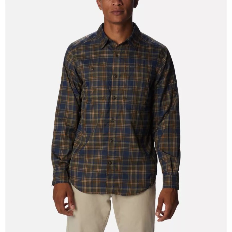 Columbia Cordovan Multi Kariertes Herren Silber Ridge Utility Lite Kariertes Hemd