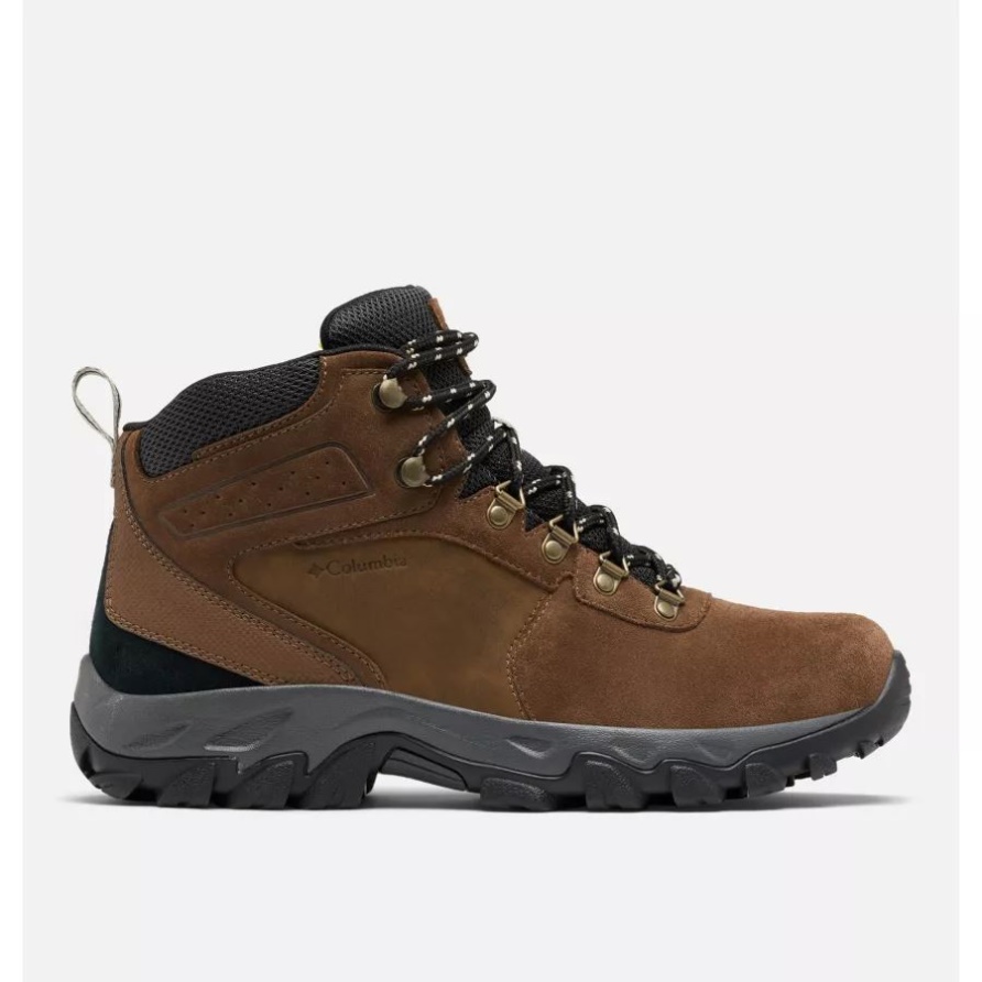 Columbia Newton Ridge Plus Ii Wasserdichter Wanderstiefel Aus Wildleder Für Herren In Dunkelbraun/dunkelgrau