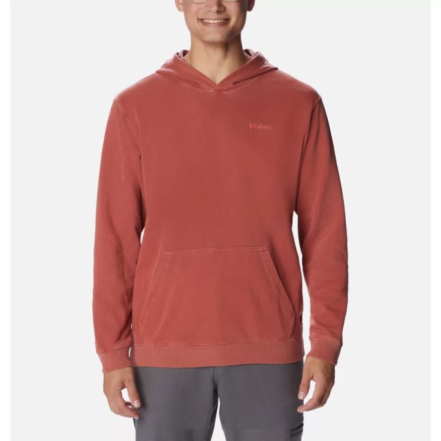 Columbia Lodge French Terry Neuheit Hoodie In Dunkler Koralle Für Herren
