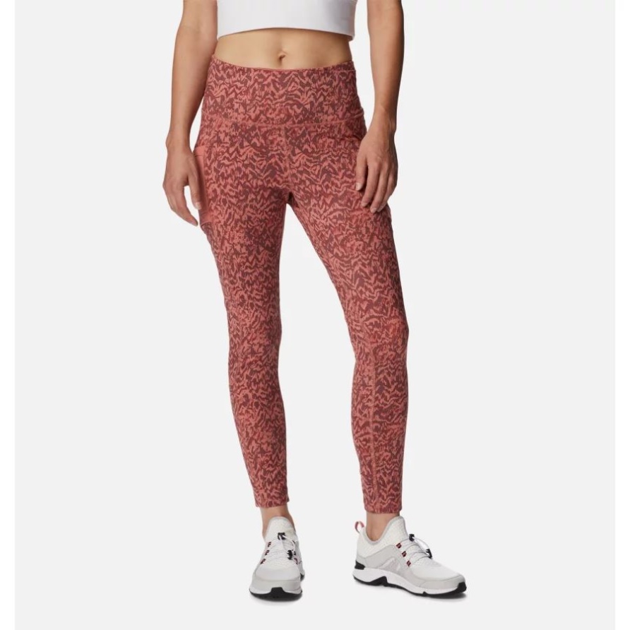 Columbia Dark Coral Terrain Frauen Windgates II Leggings