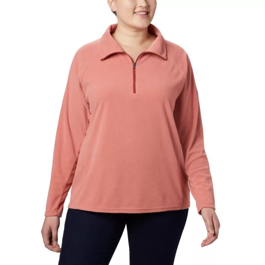 Columbia Dark Coral Damen Glacial Iv 1/2 Zip Plus Size