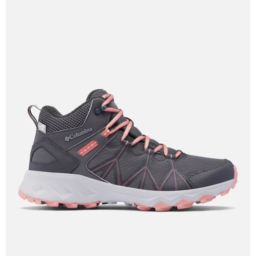 Columbia Peakfreak II Mid Outdry Wanderstiefel Für Damen In Dunkelgrau/Dark Coral
