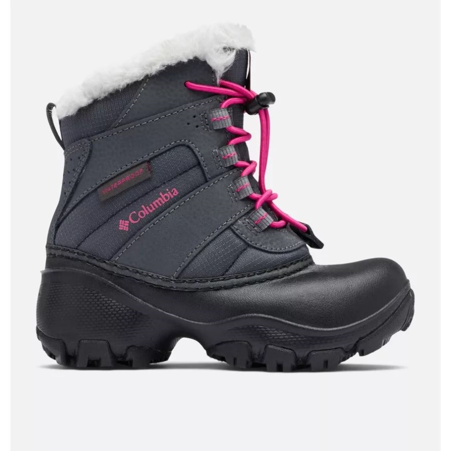 Columbia Dunkelgrau/Haute Pink Youth Rope Tow III Wasserdichter Stiefel