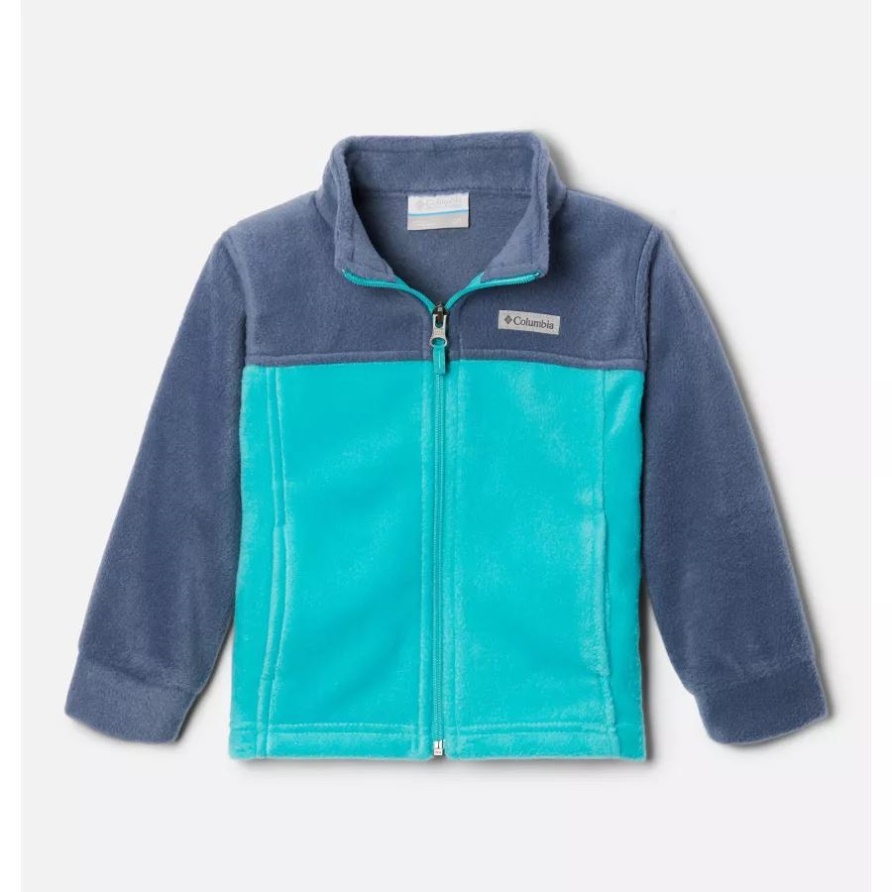 Columbia Dark Mountain/Bright Aqua Jungen Kleinkind Steens Mountain II Fleecejacke