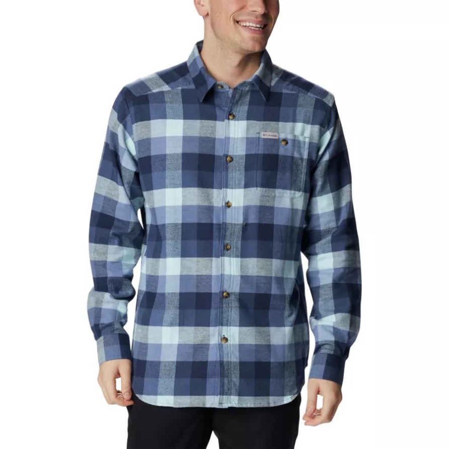 Columbia Dark Mountain Buffalo Check Cornell Woods Flanell-Langarmhemd Für Herren