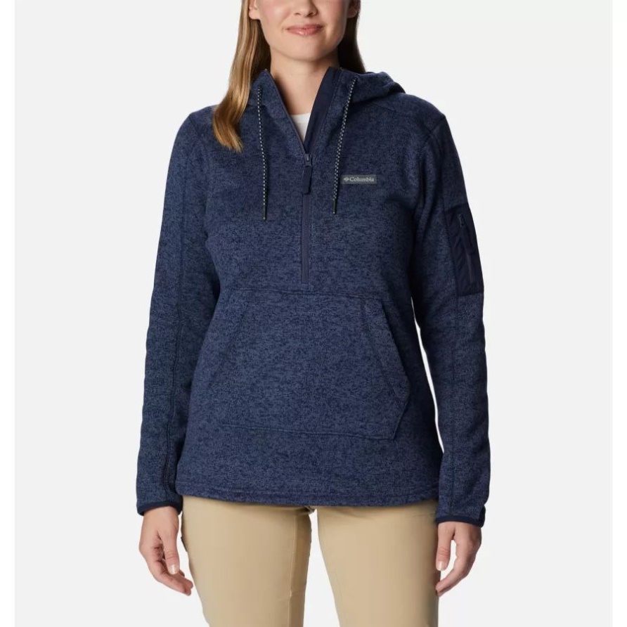 Columbia Dark Nachtaktiv Meliert Damen Pullover Wetter Fleece Kapuzenpullover