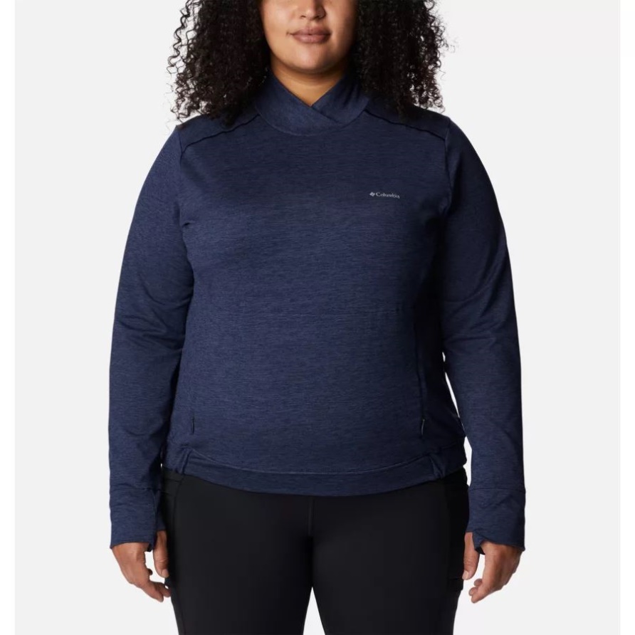 Columbia Dark Nocturnal Heather Wochenend-Abenteuerpullover Für Damen In Übergröße